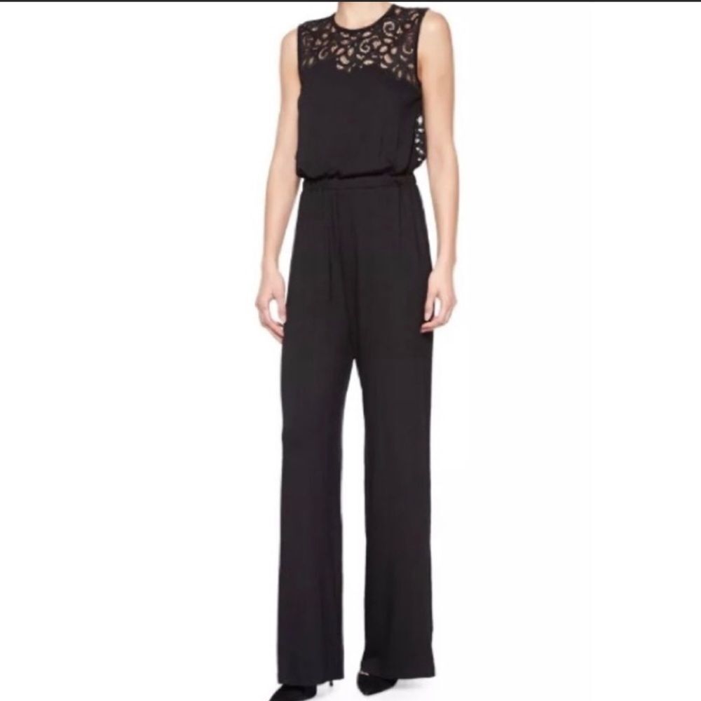 Trina Turk Kimberlina Black Lace Back Jumpsuit M - Picture 7 of 10